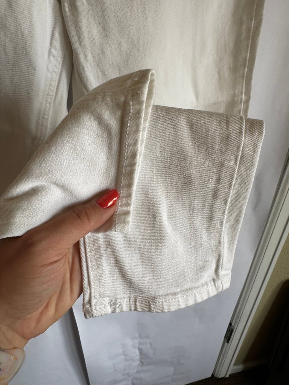 Midrise White Jeggins Size 12 | Upcycling Blank, Y2K Costume - Picture 3 of 6